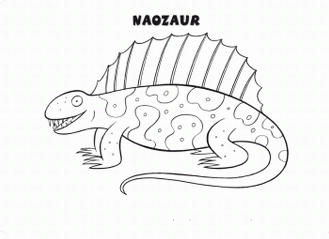 Kolorowanka Naozaur - Kreatywna Zabawa z Dinozaurami kolorowanka do druku